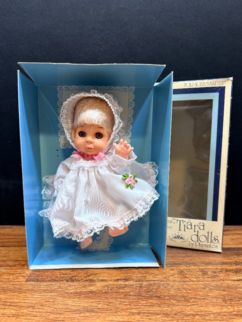1986 PLAYMATES Tiara Dolls 7" Baby Dear Doll w/Extra Set of Clothes